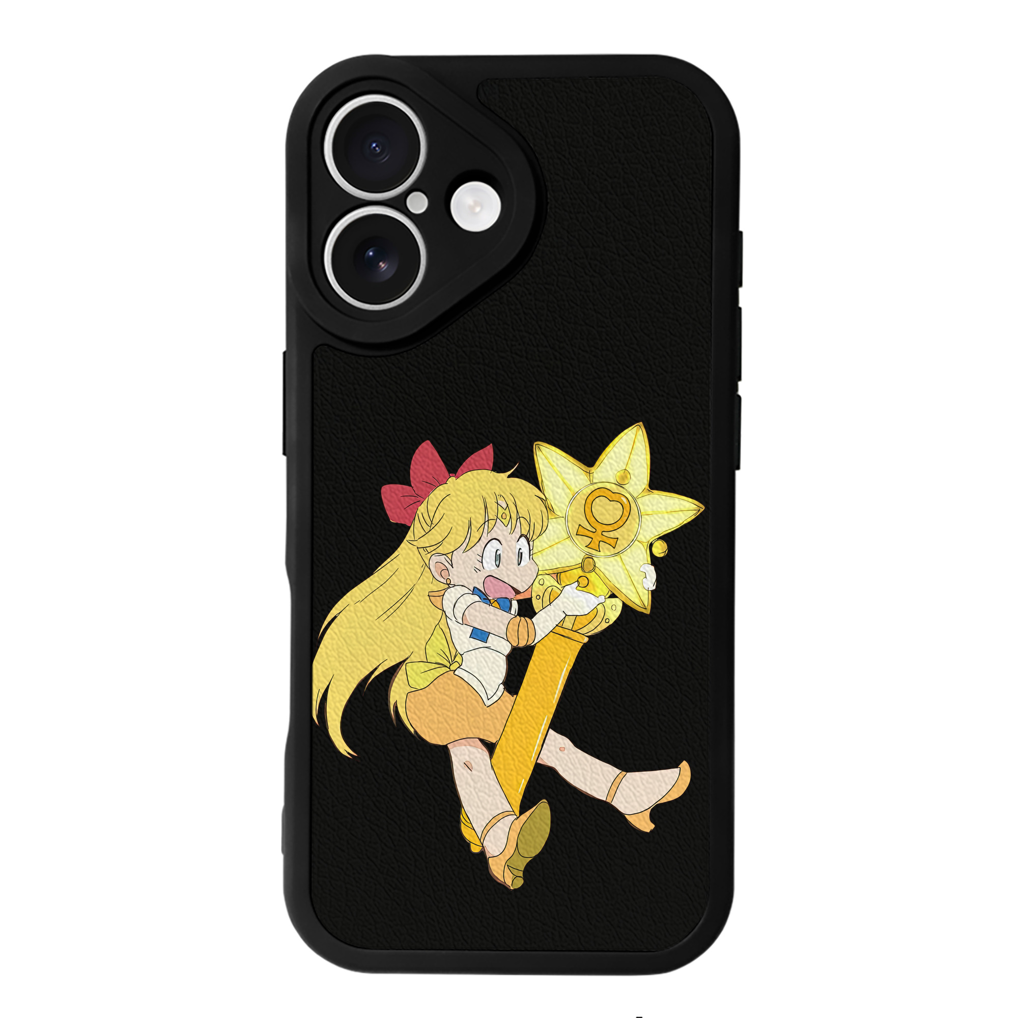 （画像用） 美少女戦士セーラームーン 愛野 美奈子 あいの みなこ Sailor Moon Aino Minako 【iPhone 16シリーズ対応】シリコンスマホケース（レザー調） 材質：シリコン